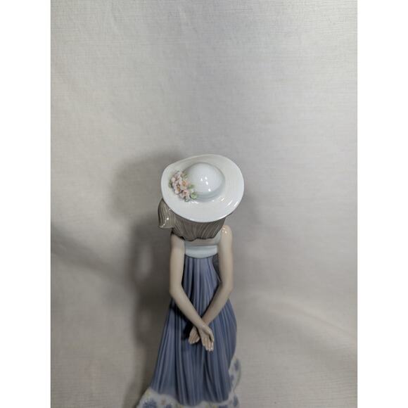 LLADRO Susan Young Girl With Straw Hat 5644 Spain Porcelain Vtg Figurine Mint - Picture 4 of 7